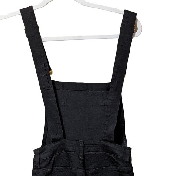We Wore What Womens Overalls High Rise Skinny Black Size Medium Stretch Denim XS - Picture 9 of 10